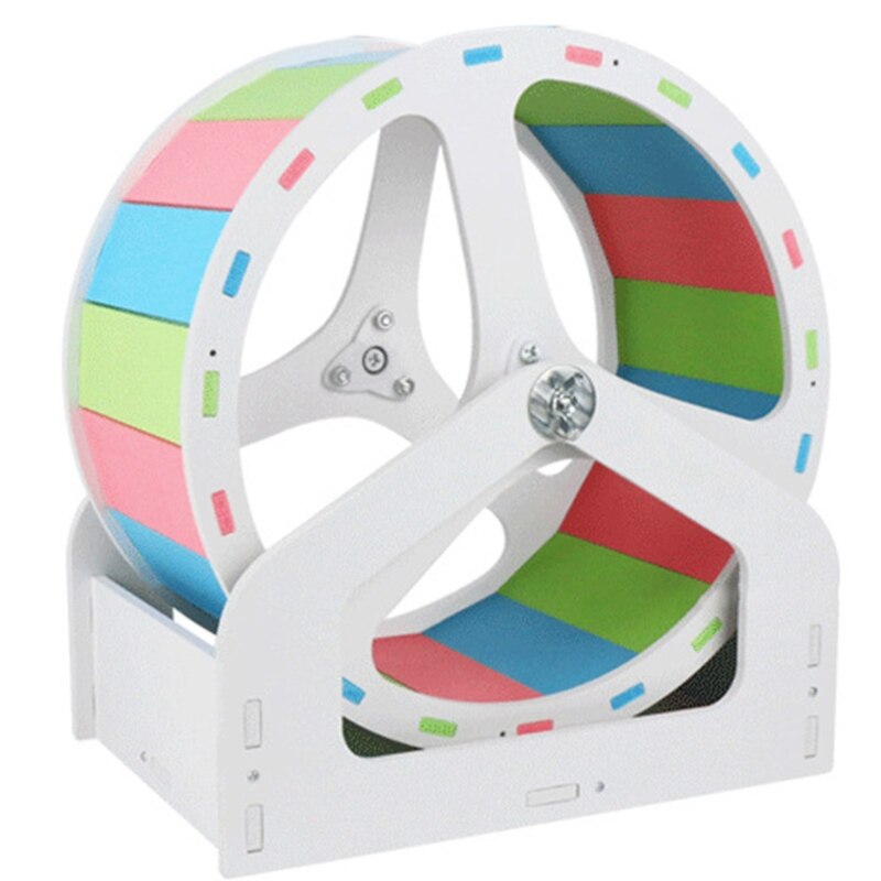 Hamster Running Exercise Wheel Silent Runner Toy with Adjustable Stand Spinner
