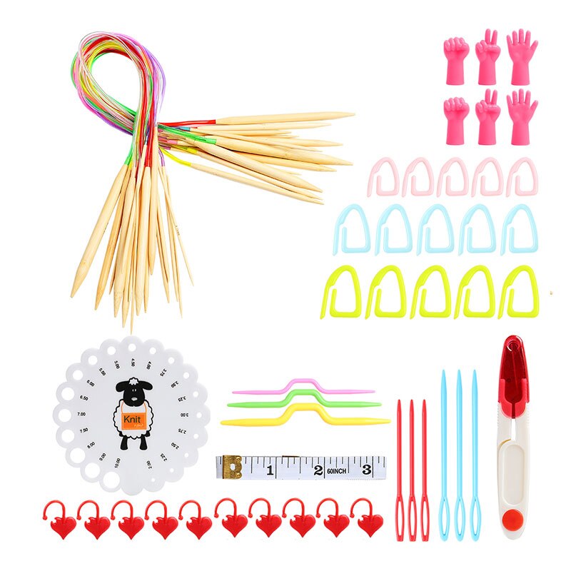 Home Needlework Crochet Set Hand Knitting Needle Set Case All in One Crochet Needle Craft Sweater Weave Tool Stitch Accessories