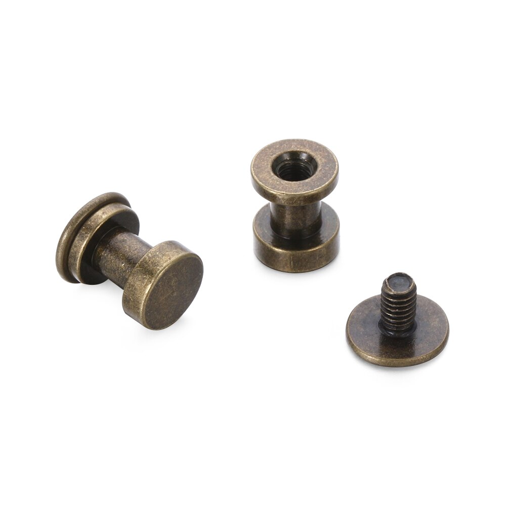 20Pcs Schraube Nagel Nieten Für Leder Handwerk Gürtel Feste Messing Nagel Nieten Schrauben Tuch Taste Dekoration Nagel DIY sammelalbum: bronze 7mm