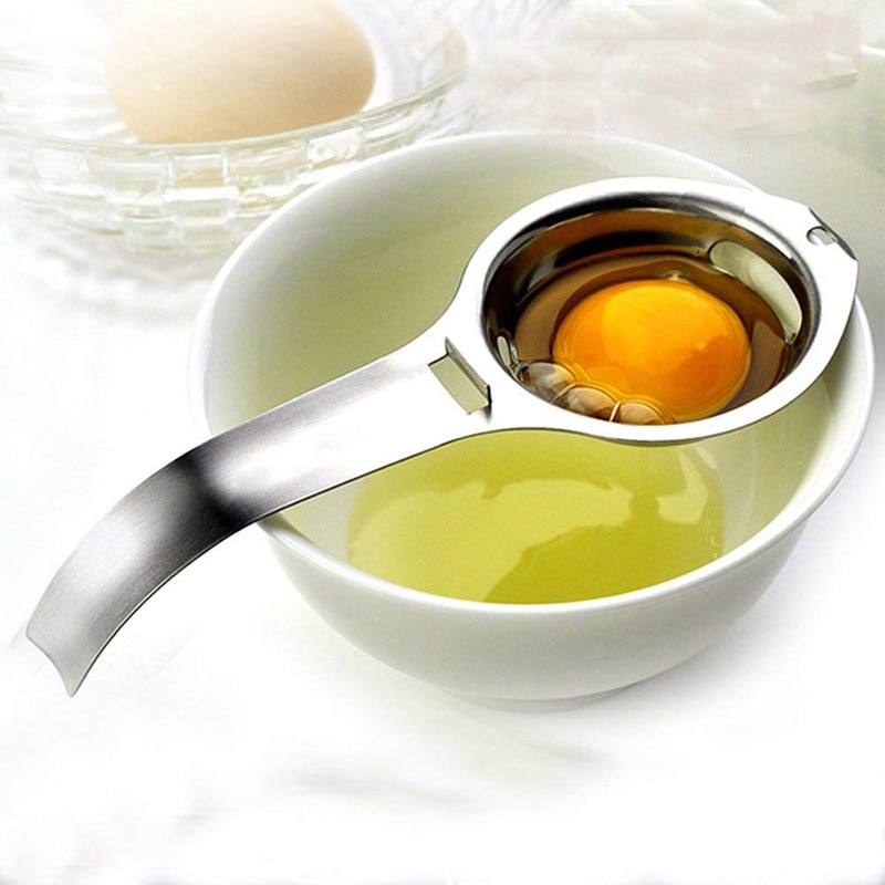 Egg Separator Tool 1PC Stainless Steel Egg Yolk White Separator Cooking Tool Kitchen Gadget Eggs Tools