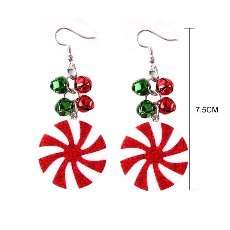 Lange Kerst Oorbellen Voor Vrouwen Creatieve Mode Ronde Bells Verklaring Earring Sieraden Kerst Accessoires