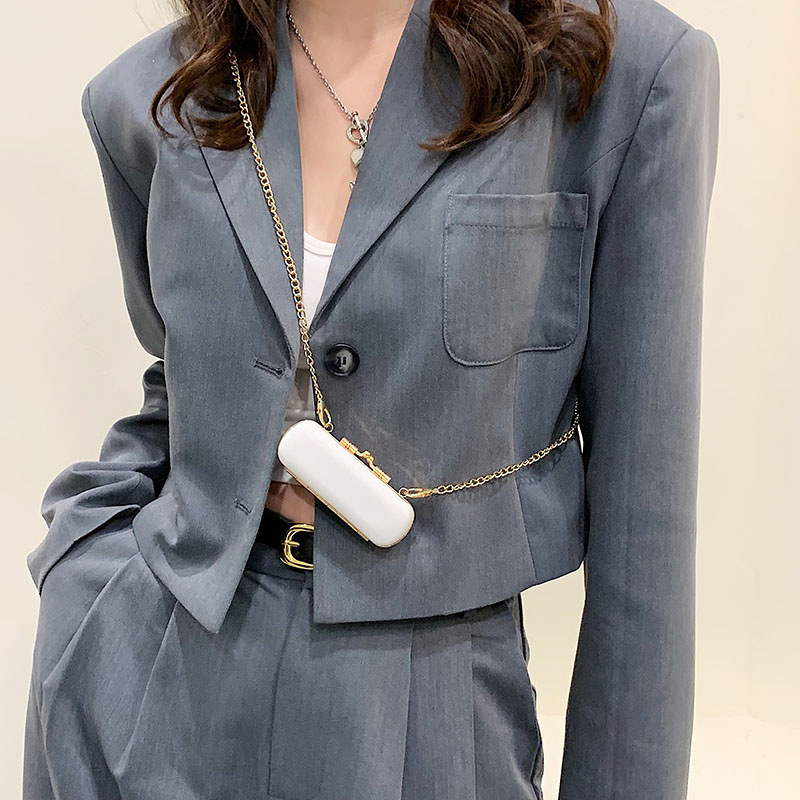 Mini Lippenstift Halfter Schulter Tasche mit Spiegel Faux Leder Frauen Abnehmbare Kette Reise Crossbody Geldbörse machen-hoch Lagerung Handtasche