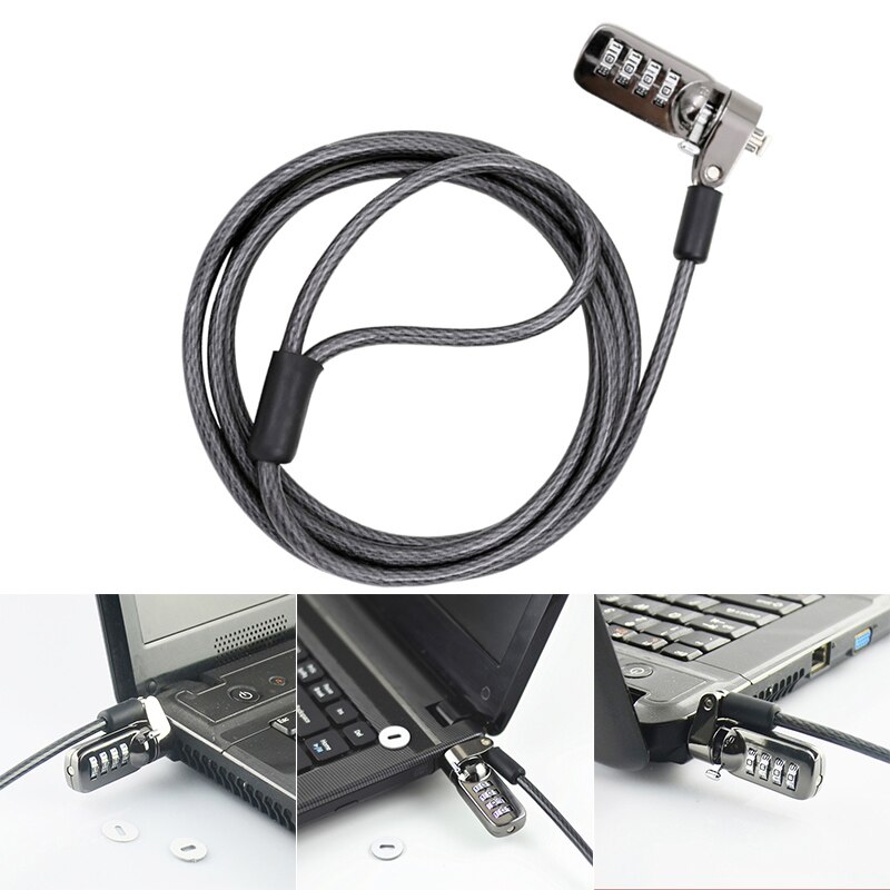 Notebook Laptop Combination Lock Security Cable 4 Digit Password Protections Anti Theft Device GK99