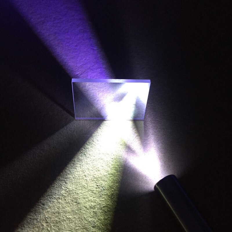 Beam splitting glass plate beam splitter prism 46*57*0.5mm split ratio 50/50 light source visible light beam Glass flat
