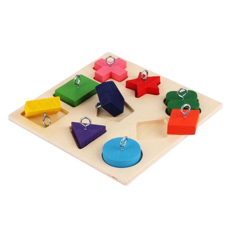 Juguetes Educativos para mascotas, adiestramiento interactivo de pájaros loros, coloridos juguetes de bloques de madera, suministros para pájaros