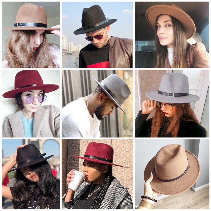 KorhLeoh Filz Panama Hut - Klassischer Fedora Hut Für Damen & Herren