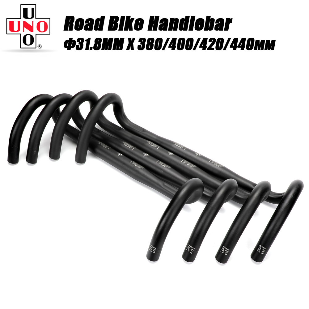 Uno Road Fietsstuur 31.8 Racefiets Stuur 380/400/420/440Mm Bicycl Gebogen Bar Geïntegreerde weg Stuur Aluminium