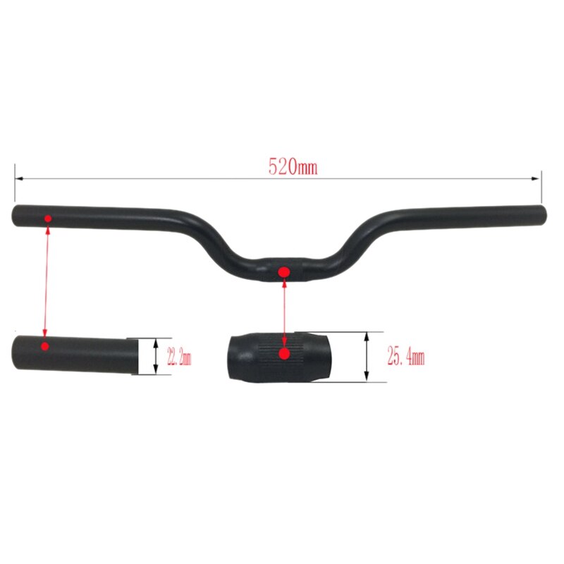 Guidon Vélo Forme H En Alliage Aluminium Noir 71cm - Neuf, Pour VTT Ou Tourisme, Robuste | Guidon Vélo Large 71cm