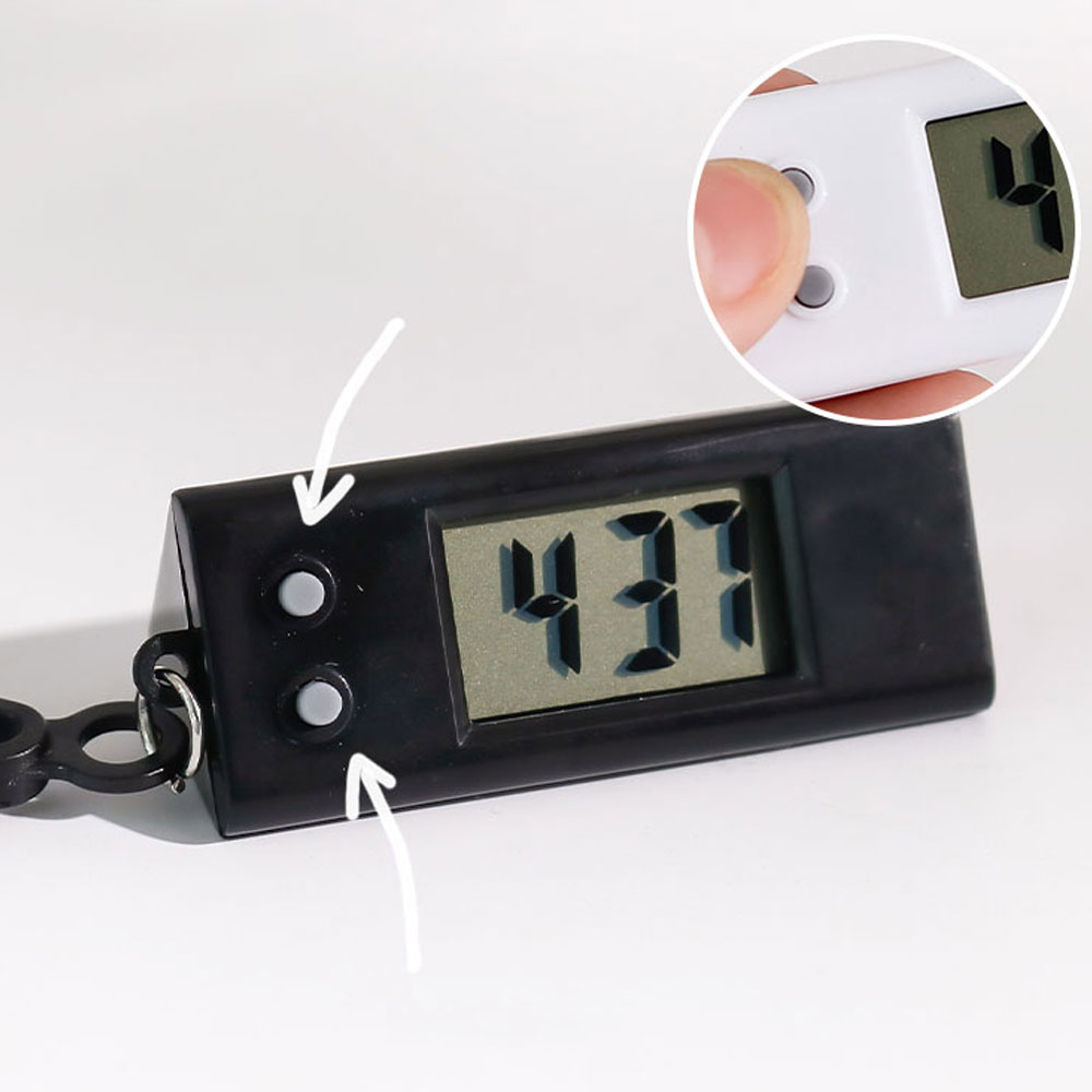 Digitale klok Student Mini elektronische klok sleutelhanger Elektronisch driehoekig horloge Digitale tafeltijdweergave Klok hangende sleutelhanger