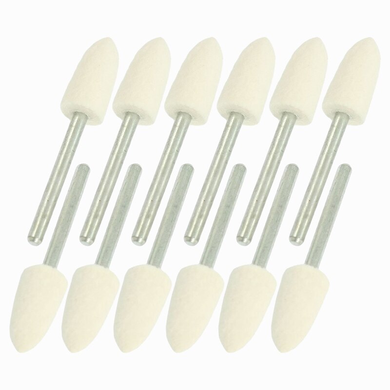 GTBL 12 Pcs Polishing Buffing Tool 8.5Mm Conical Mounted Felt Bobs 3Mm Shank &amp; 10 Pcs Brass Wire Brush Round Brush Disk Brush Cu