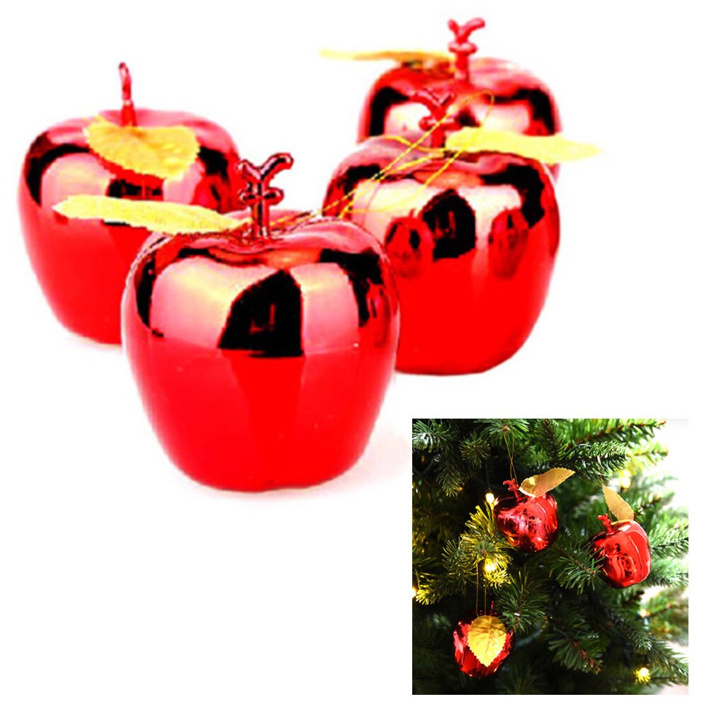 12Pcs Kerst Apple Ornamenten Xmas Tree Opknoping Hanger Festival Party Decor