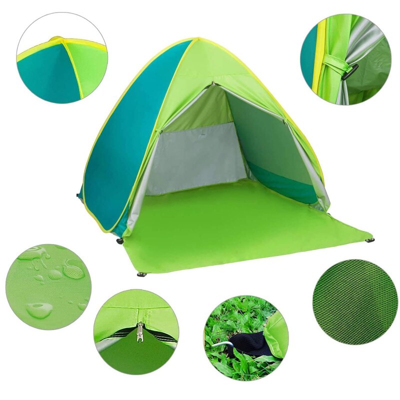 Ultralight Pieghevole Tenda Pop Up Automatico Aperto Tenda Della Spiaggia Famiglia Turistico Pesce Camping Tenda Da Sole tenda