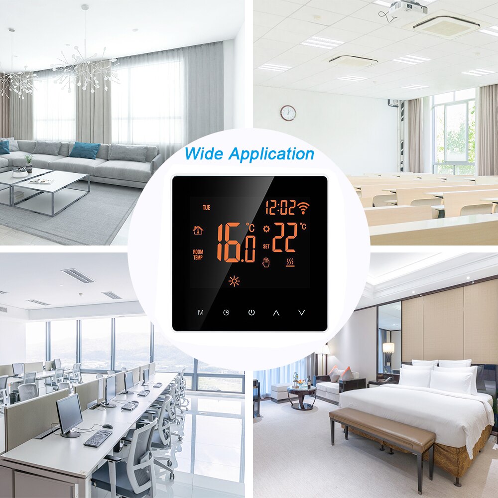 Termostato inteligente programable para calentador de agua y Gas, controlador Digital de temperatura, termostato para calentador de agua para casa, oficina y Hotel