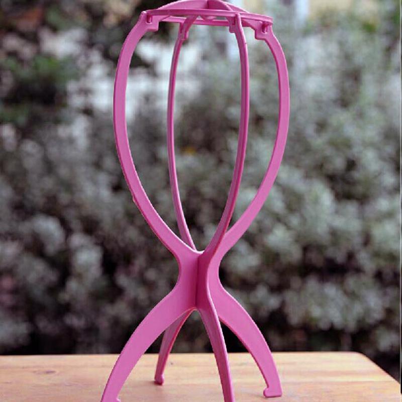 Einstellbare Perücke Steht Kunststoff halten Stehenden Falten Stabile Salon Praxis Tragbare Perücke Haar Kopf Hütte Kappe Anzeige Ständer Werkzeuge