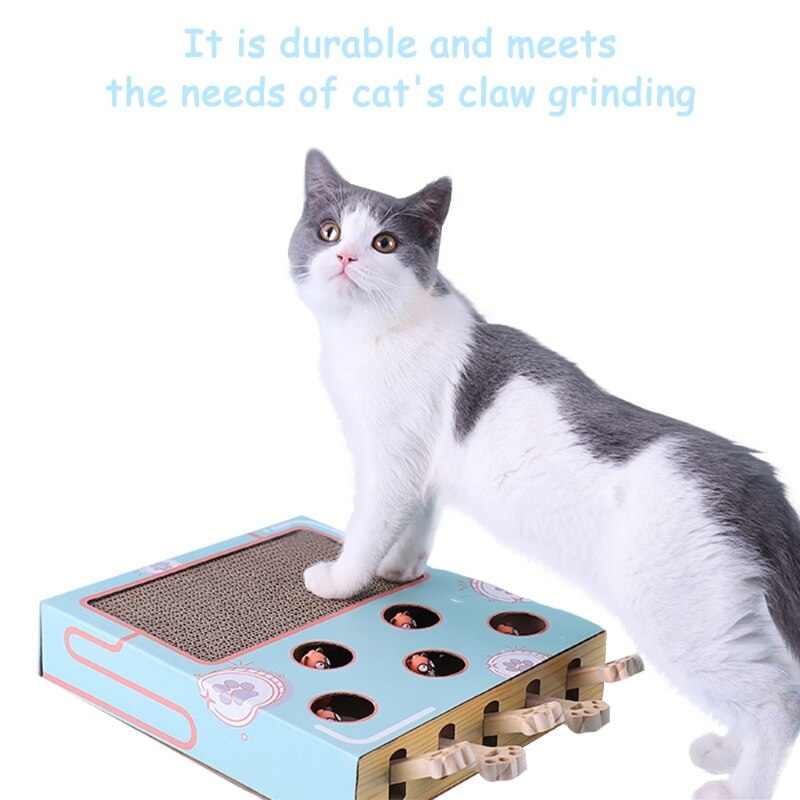 A9LB Cat Scratchers Cat Scratcher Cardboard Whack a Mole Game Corrugated Cardboard Scratch Lounge Satisfy Cats's Scratching