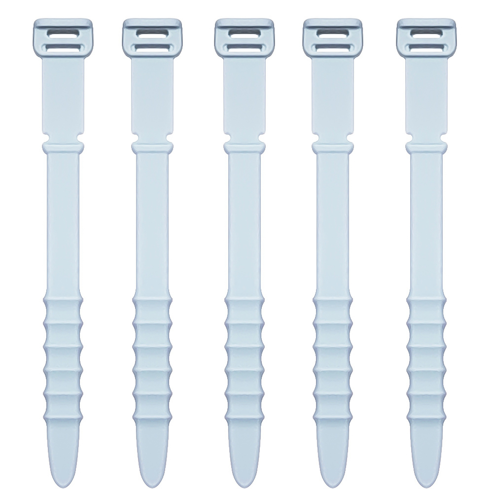 5 teile/satz Silikon Kabel Organizer Kabelbinder Wiederverwendbare Kabel Wächter Twist Krawatten USB Ladung Datenkabel Kopfhörer Linie Verwaltung: Blau