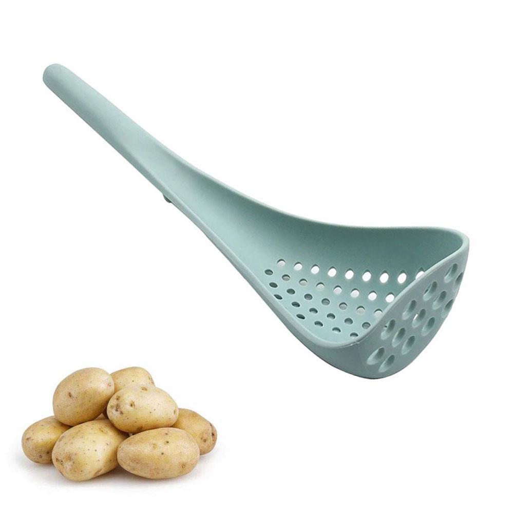 Multi-use Slotted Spoon Nylon Potato Masher Potato Press for Smooth Mashed Potatoes Potato Masher Ricer