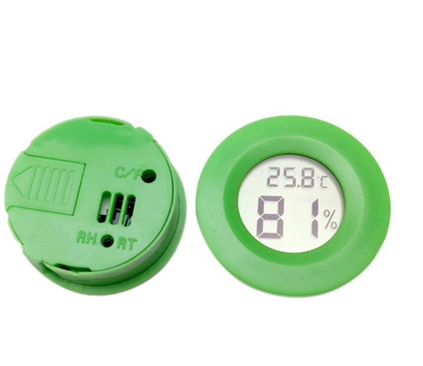 LCD Digital Thermometer Hygrometer Probe Fridge Freezer Thermometer for Refrigerator Temperature Control -50~110 C: Green