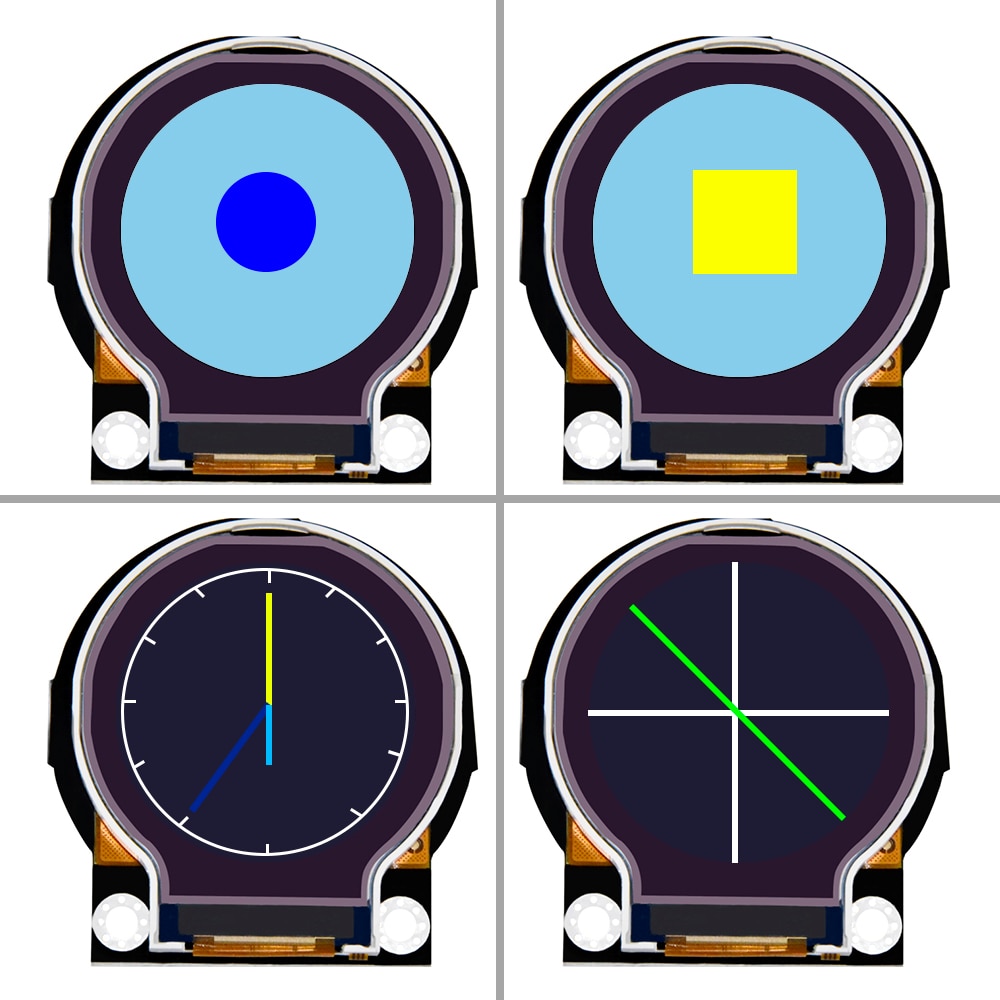 Keyestudio Round 2.2inch TFT LCD Display Module for Arduino Watch