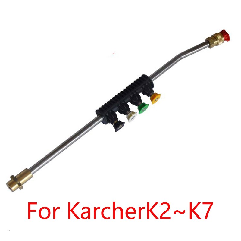 Boquilla de lanza de chorro de Metal para arandela de coche con 5 puntas de boquilla rápida para Karcher K1 K2 K3 K4 K5 K6 K7 arandelas de alta presión: Descolorido