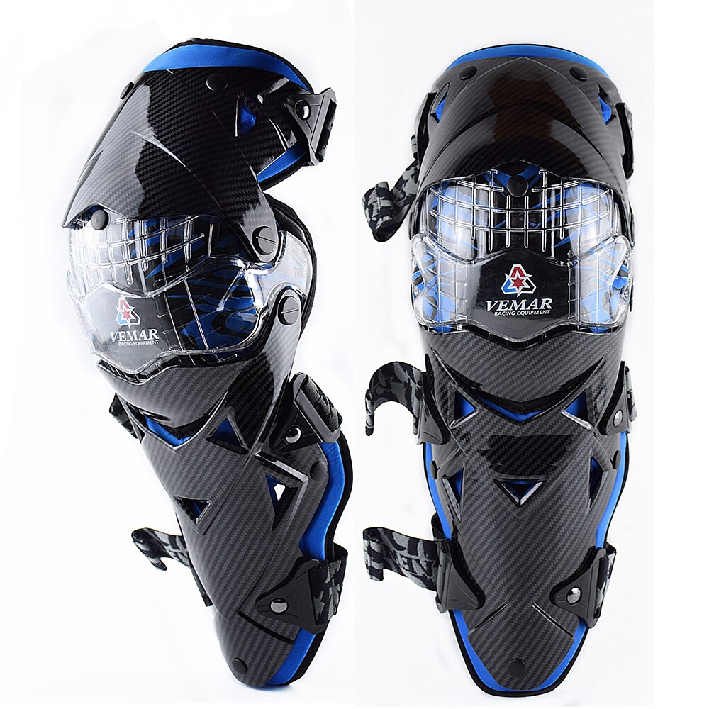 Genouillères protection Moto ski | Genouillères de Moto, cross de descente de Moto, protection MX équipement de protection: Bleu