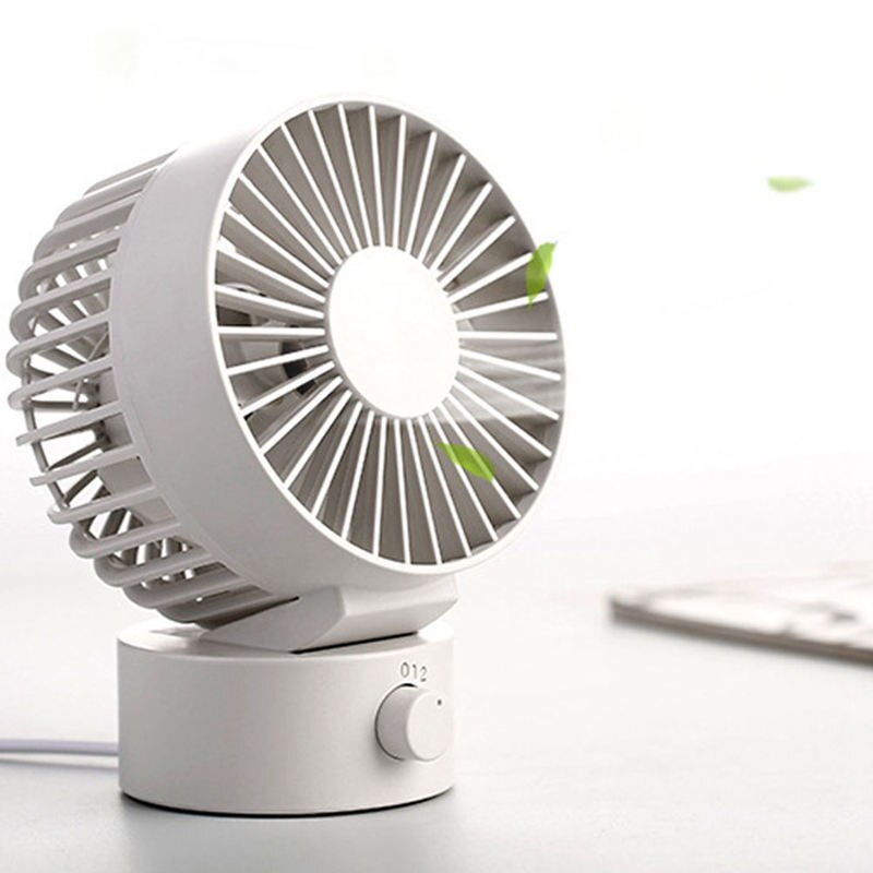Mini bærbar, stille usb-skrivebordsventilator hjemmekontor elektrisk oscillerende bordkøler top sælges (pink)