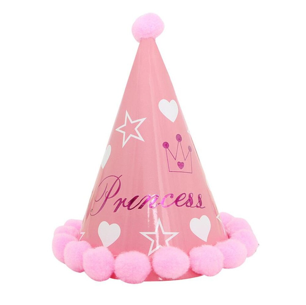 Gutt blå måke første bursdag lue glitter jente måke rosa prinsesse krone fest baby dusj dekor pannebånd tegneserie lue: 4
