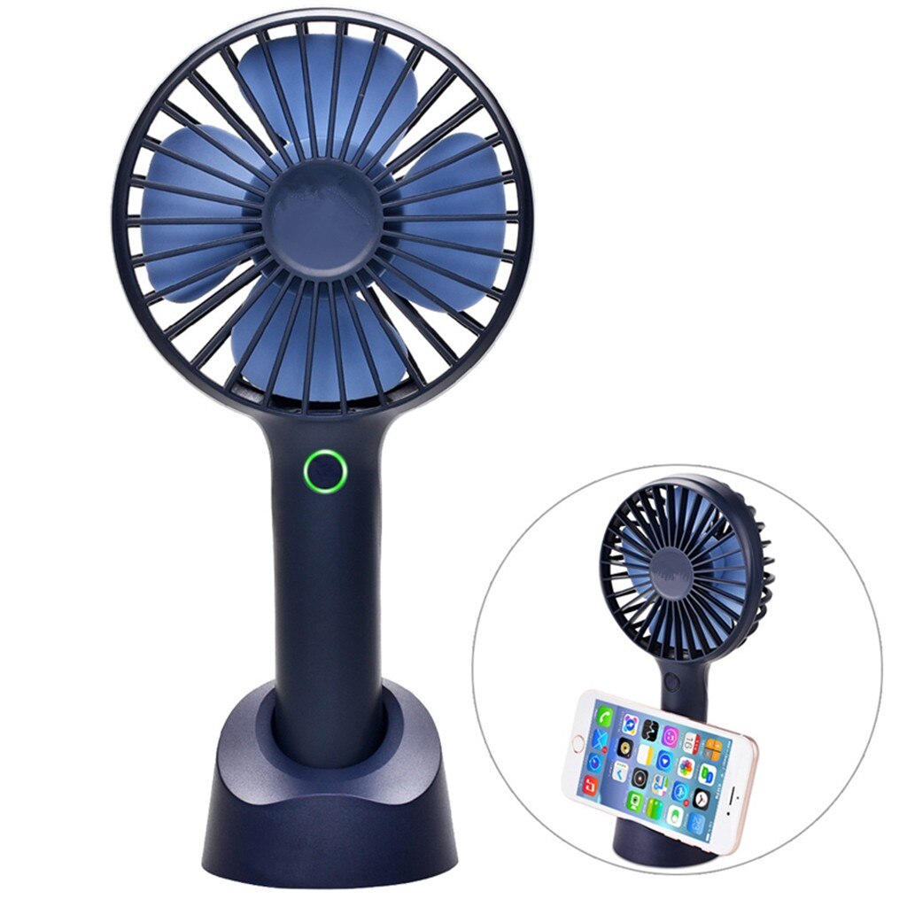 Handheld Mini Fan Desktop Outdoor Portable Hand Fans Usb Rechargeable 4 Adjustable Speed Level Small Fan Mini Pocket: Default Title