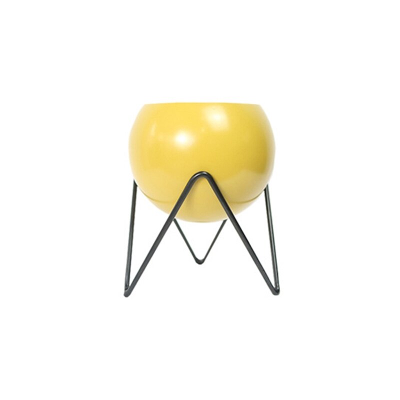 Balcony Round Flower Pot Basket Iron Railing Fence Hanging Potted Plant Rack Planter Stand Holder Garden Decoration: Y02