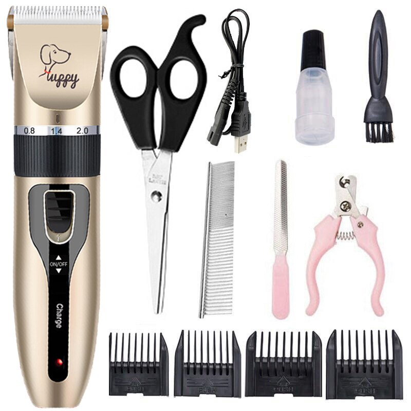 2022 Electric Dog Clippers Pet Cats Hair Clipper Animals Grooming Haircut Cutter Shaver Trimmer Set Rechargeable: WG-D