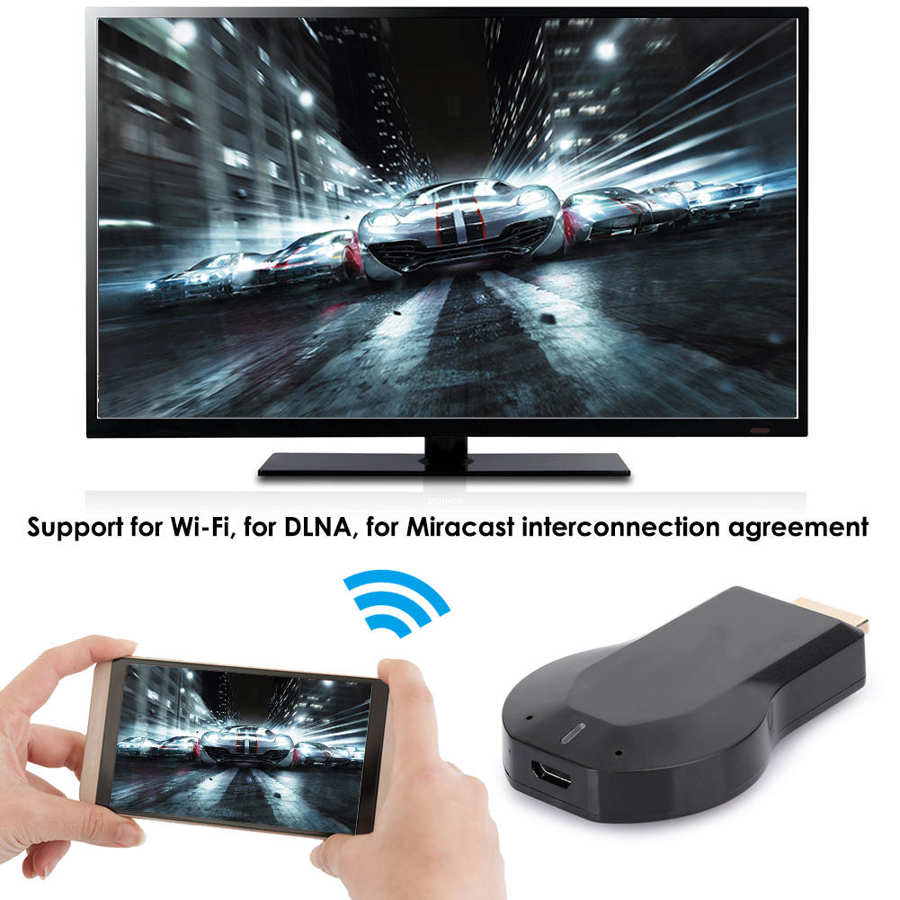 M100 2.4g/5g 4k trådløs dlna airplay hdmi tv stick wifi display dongle modtager ios android pc hdmi skærm spejling adapter