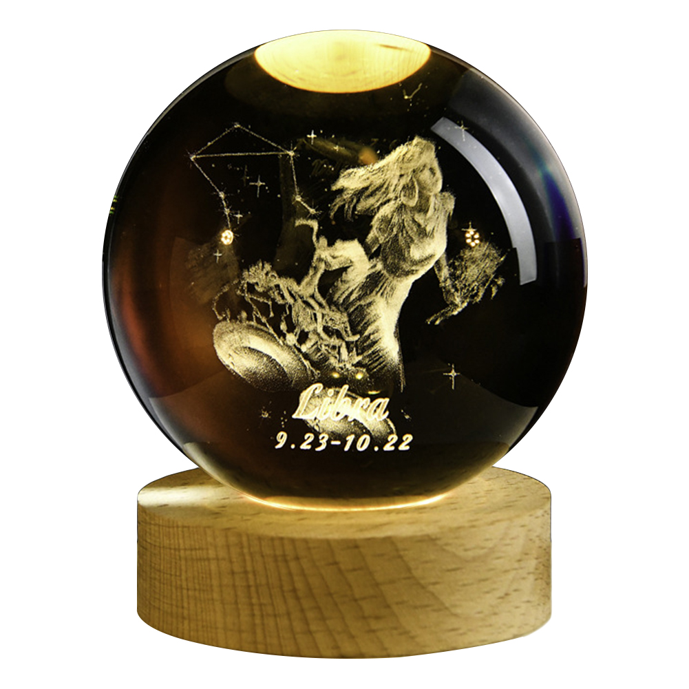 Usb 3d Kristallen Bol 12 Constellatie Led Nachtlampje Decor Lichtgevende Projectoren Slaapkamer Decor Nachtlampgeschenken Voor Kinderen Paar: M / Donker Kaki