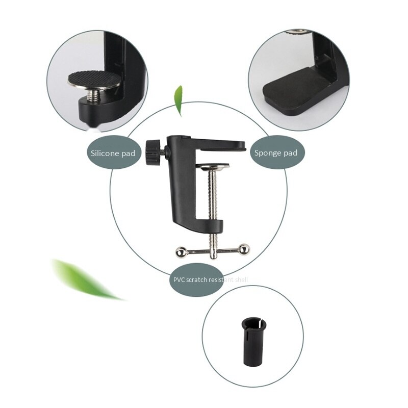 2 Stuks Zware Metalen Tafel Montage Klem Voor Microfoon Suspension Boom Scissor Arm Stand Houder