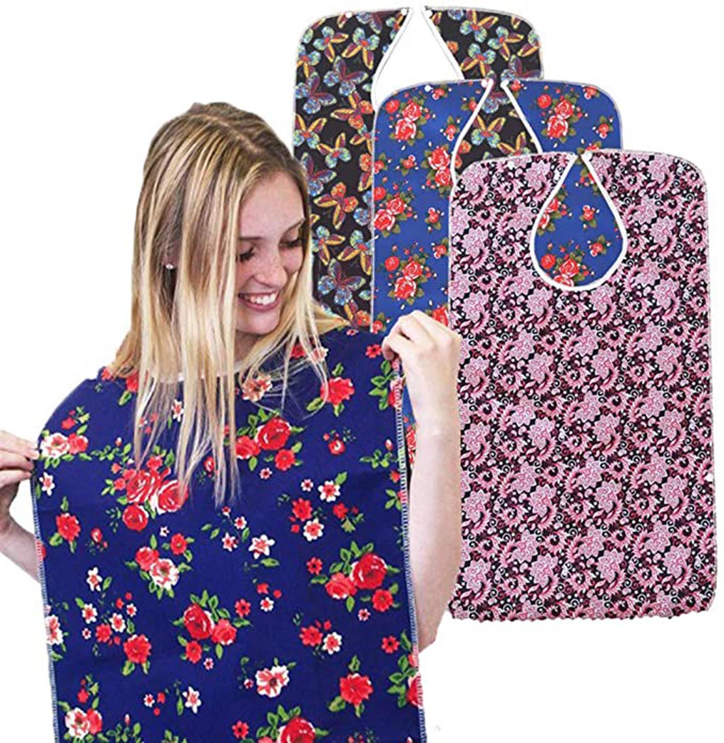Adult Bibs Clothing Large Long Waterproof Washable Reusable Protector Aprons Bibs Snap Closure Eating Accessories 5FM