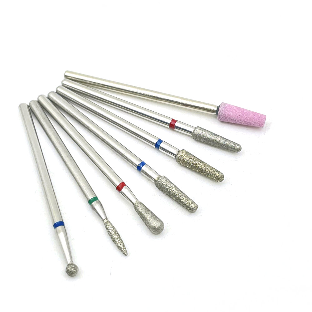 7 stücke Diamant Schleifen Bur Bohrer Sets Dental Schleifen Dental Diamant Polieren Bohrer 2,35mm Shankk: 19