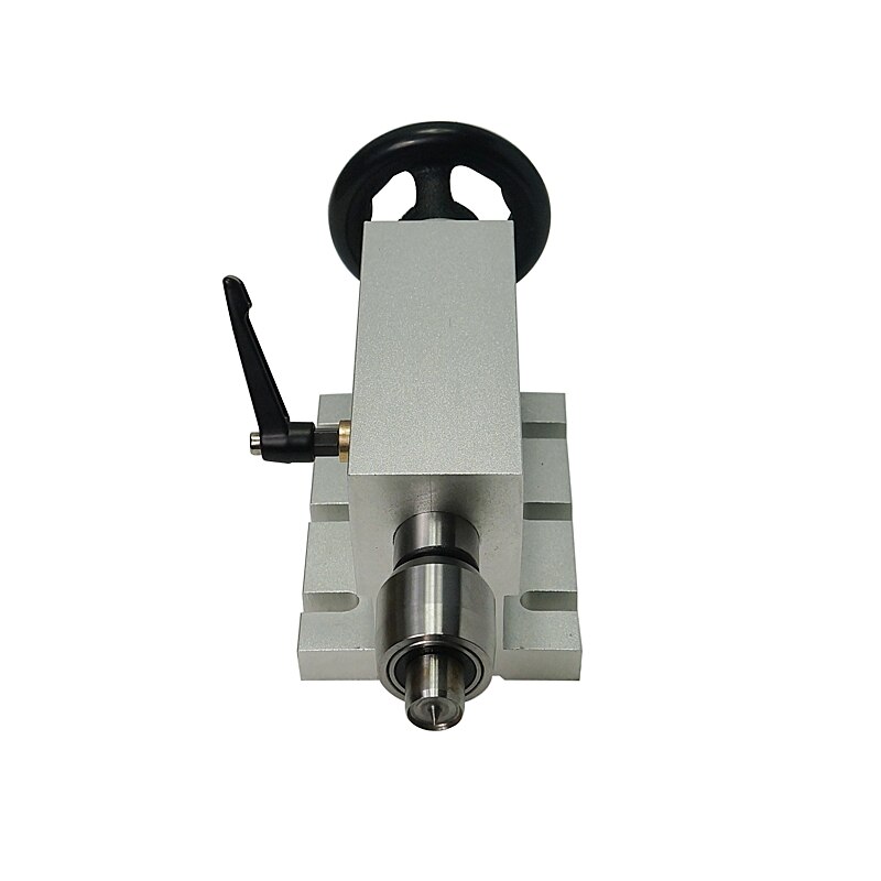 CNBTR Mandrino Per Contropunta Per Mini Tornio - 130x60x51.5 Mm, In Acciaio, Regolabile Con Manovella, Ideale Per Fissare Pezzi In Falegnameria E Modellismo