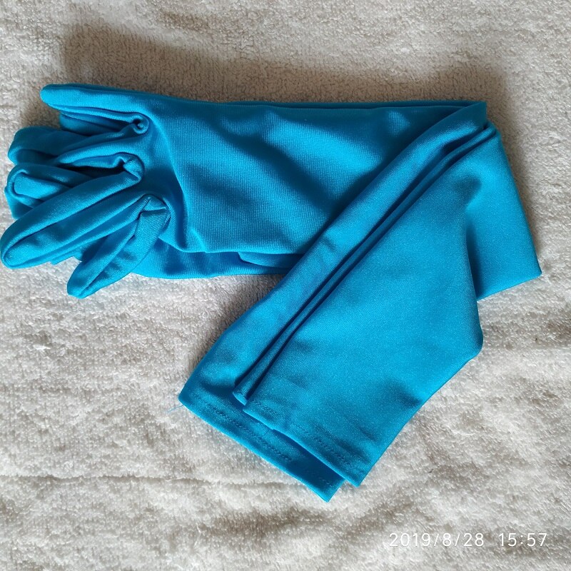 7-12 ans enfant enfant fleur fille gants étudiant doigt long gant violet clair unisexe garçon gant: Sky Blue