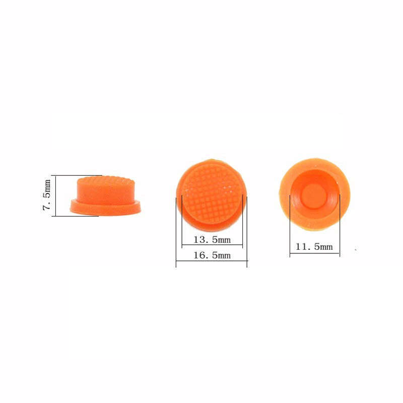 20 stk hale vandtæt kontakt knap gummi knap led ladning blænding lommelygte kontakt tilbehør tætning gummihætte: 13.5 mmx 7.5mm