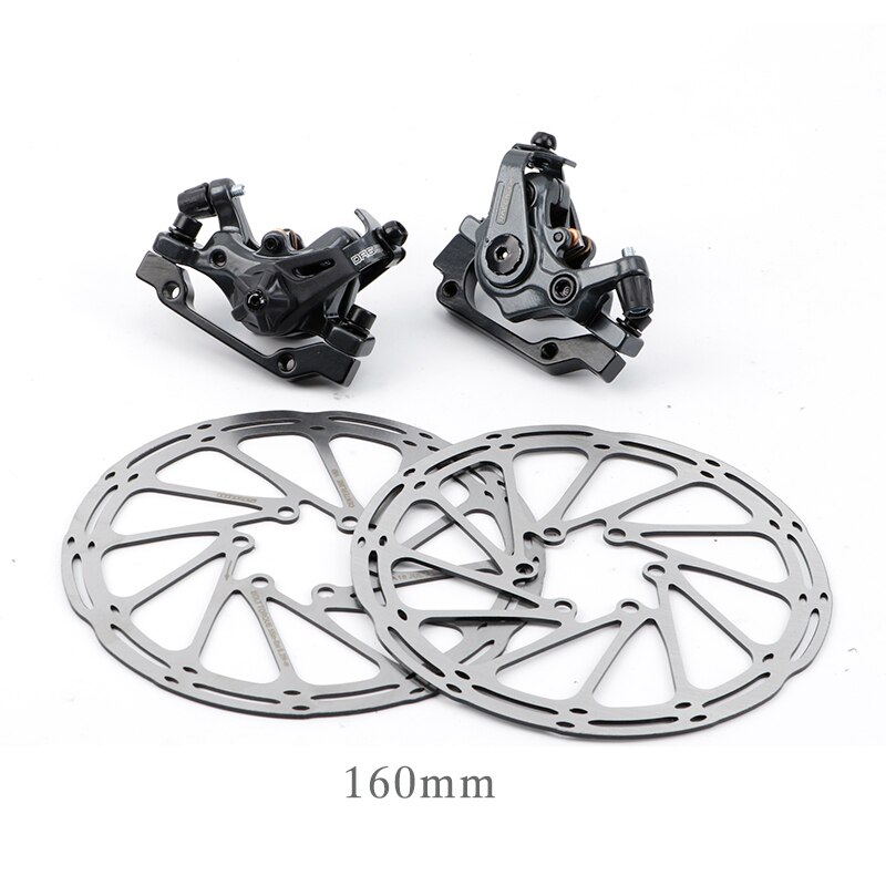 RACEWORK Mountain Bike Disc Brake Calipers MTB Bicycle Speed Clip Dual Piston Mechanical With Rotor: With 160mm Rotor