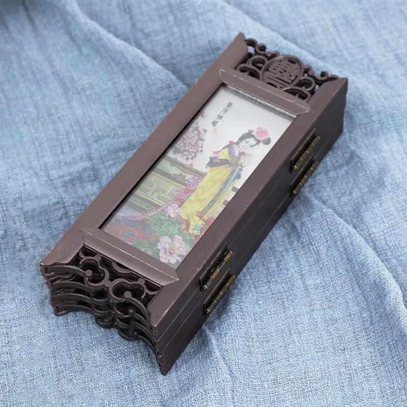 Resin Four Panels Room Screen Divide Screen Small Vintage Folding Panel Screen (Four Great Beauties)