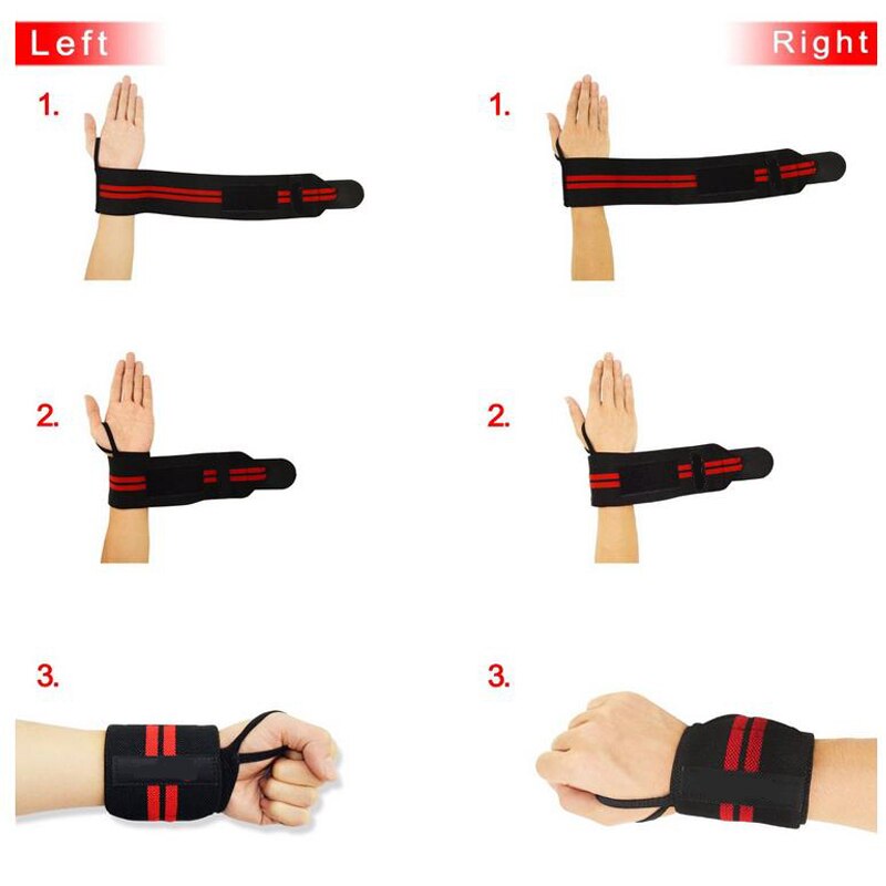 Aolikes 1Pcs Gewichtheffen Sport Polsband Gym Polssteun Bandjes Wraps Bandage