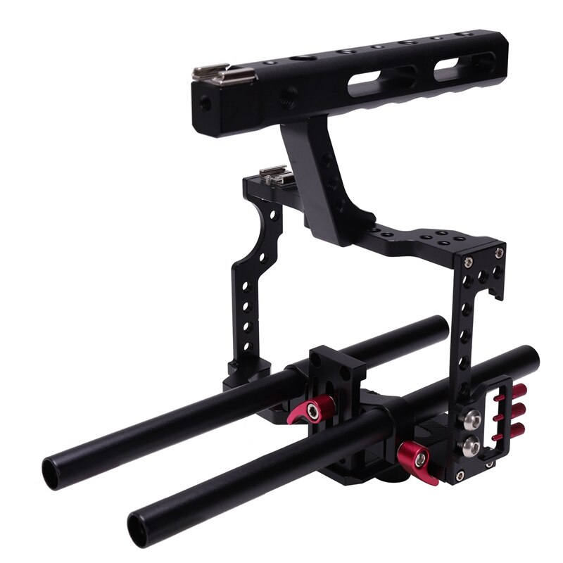 Anti-deslizamento design profissional kit de gaiola de vídeo da câmera dslr cnc estabilizador durável para gh4 a7s a7 a7r a7rii a7sii: Default Title