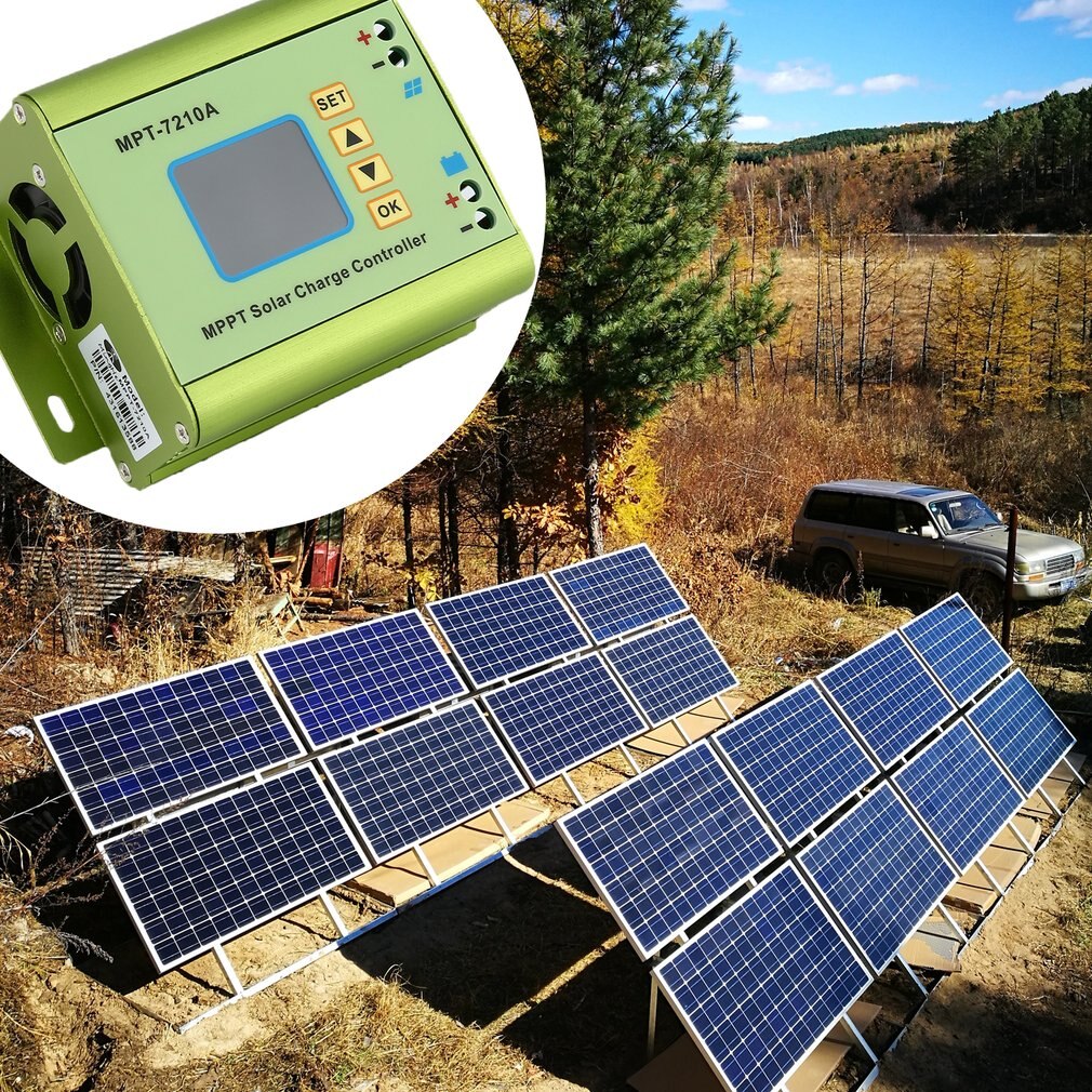 LCD MPPT Solar Regulator Charge Controller 24/36/48/60/72V Boost MPT-7210A Solar Regulator Charge Controller
