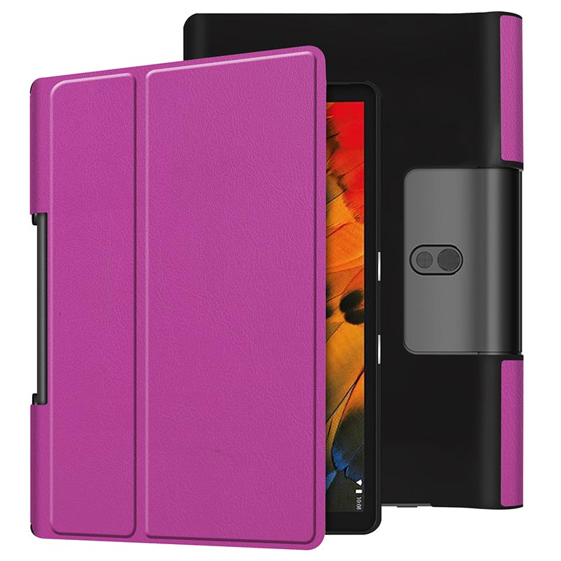 Cover For Lenovo Yoga smart tab 10.1 case YT-X705F Ultra thin PU Leather Stand Flip Case for Lenovo Yoga Tab 5 Case Coque: purple