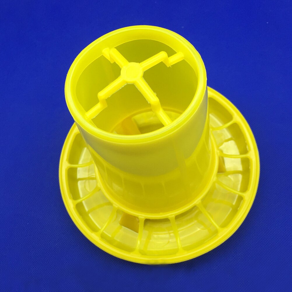1 KG Plastic Feeding Bucket Poultry Feeder For Chicken Hens Ducks Yellow