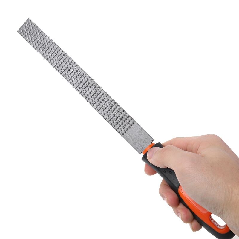 3Pcs/Set Wood Rasp Steel File Carving Flat Round Semi-circular Shape Metal File Woodworking Craft Handle Tool K43C