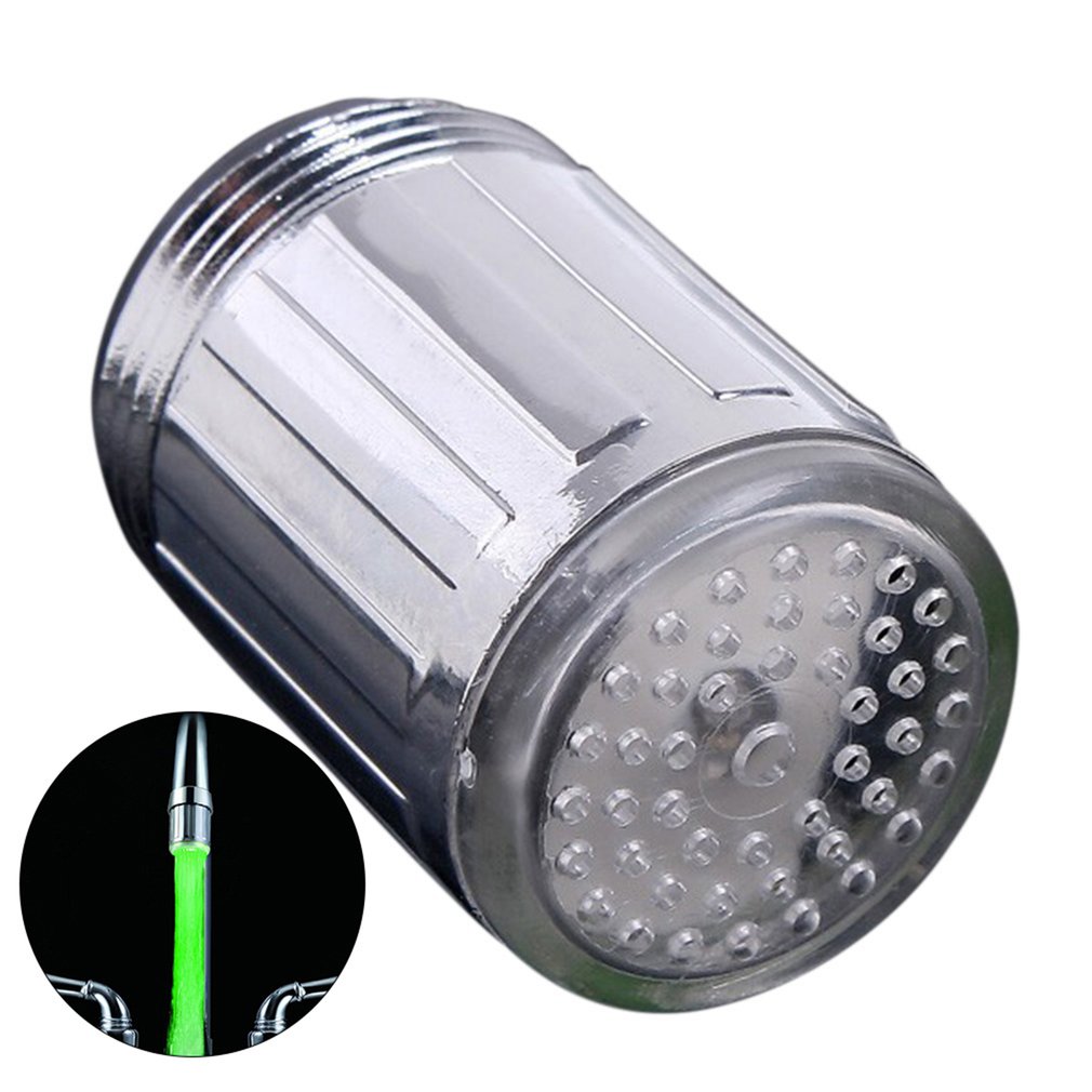 3 farbe 7 Farben Ändern Leuchten Licht-hoch LED Küche Wasserhahn Dusche klopfen Neuheit Leucht Wasserhahn Düse Kopf Licht Schlecht Licht
