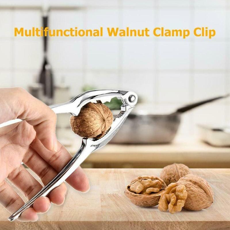 1pcs Zinc Alloy Nutcracker Sheller Walnut Nut Cracker Quick Pecan Walnut Kitchen Accessories Tool Nutcracker Almond Fruit