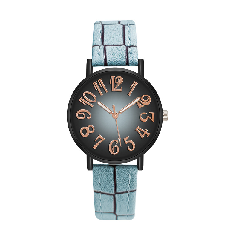 Dameshorloge Antiek lederen bandhorloge Dames quartzhorloges Luxe retro klokcadeau Reloj Mujer: Sky Blue