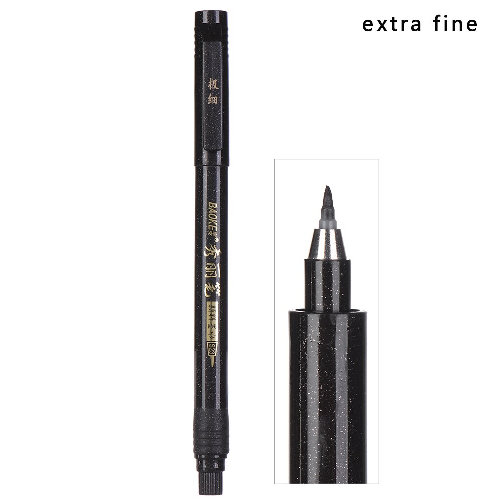Calligraphy Pen Hand Lettering Pens Brush Lettering Pens Markers for Writing DrawingBlack Ink Pens Art Marker Office School Pen: extra fine